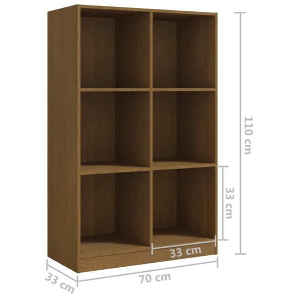 Estante 70x33x110 cm pinho maciço castanho mel - Image 7