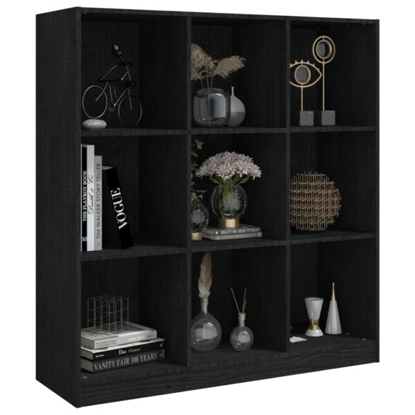 Estante/divisória 104x33,5x110 cm pinho maciço preto - Image 3