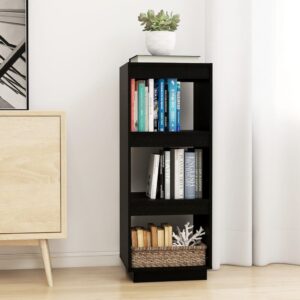 Estante/divisória 40x35x103 cm pinho maciço preto