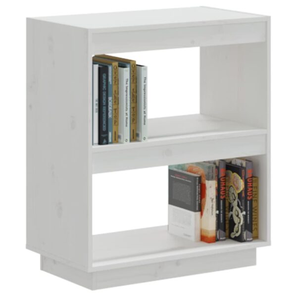Estante madeira de pinho maciça 60x35x71 cm branco - Image 3