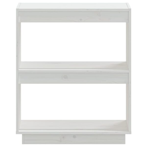 Estante madeira de pinho maciça 60x35x71 cm branco - Image 4