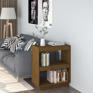 Estante para livros 60x35x71 cm pinho maciço castanho-mel