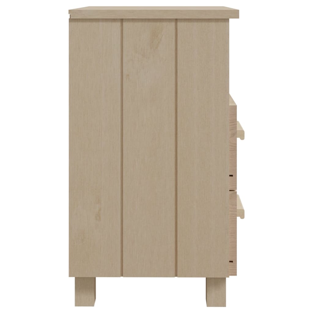 Mesa de cabeceira HAMAR 40x35x62 cm pinho maciço castanho-mel - Image 3