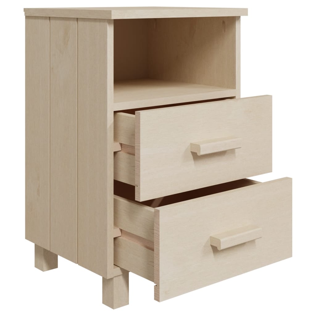 Mesa de cabeceira HAMAR 40x35x62 cm pinho maciço castanho-mel - Image 4