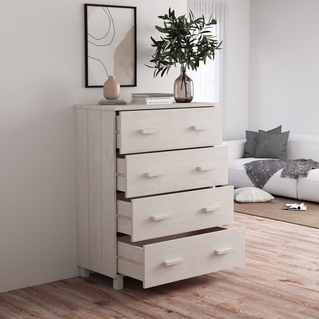 Aparador HAMAR 79x40x103,5 cm pinho maciço branco - Image 6