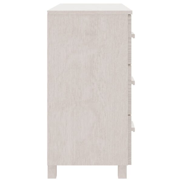 Aparador HAMAR 90x40x80 cm pinho maciço branco - Image 3