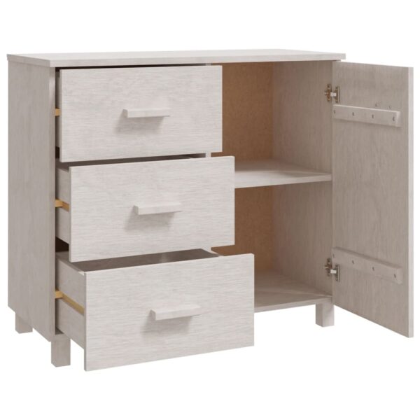Aparador HAMAR 90x40x80 cm pinho maciço branco - Image 4