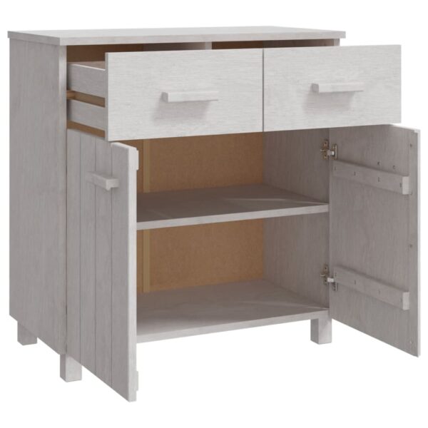 Aparador HAMAR 79x40x80 cm pinho maciço branco - Image 4