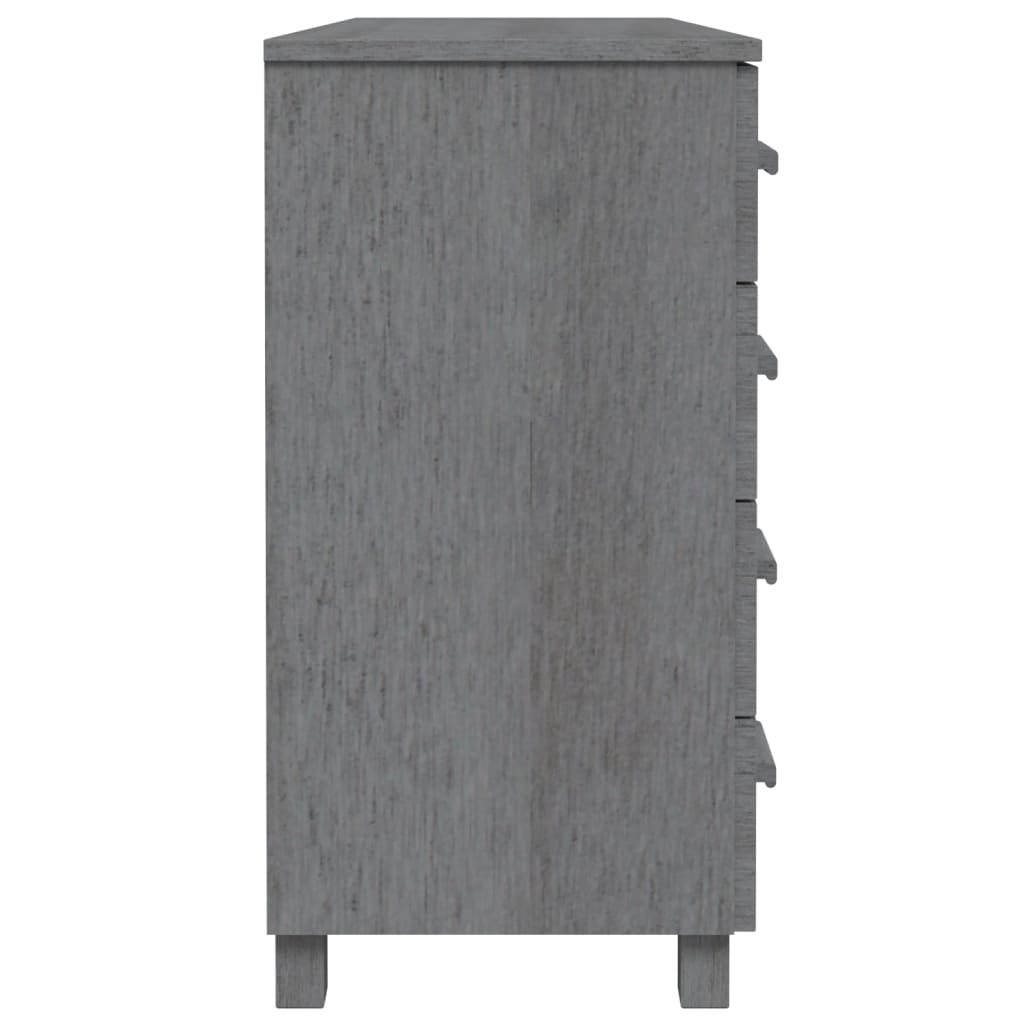 Aparador HAMAR 113x40x80 cm pinho maciço cinza-escuro - Image 4