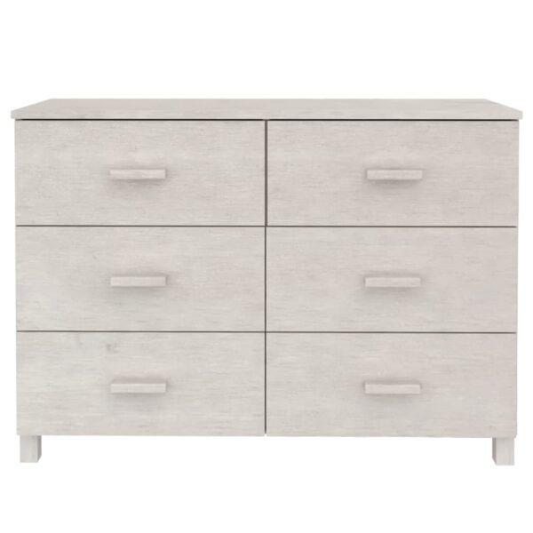Aparador HAMAR 113x40x80 cm pinho maciço branco - Image 4