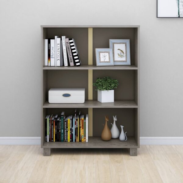 Estante HAMAR 85x35x112 cm pinho maciço cinza-claro - Image 4