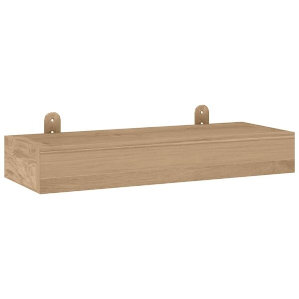 Prateleiras de parede 2 pcs 40x15x4 cm madeira de teca maciça - Image 2
