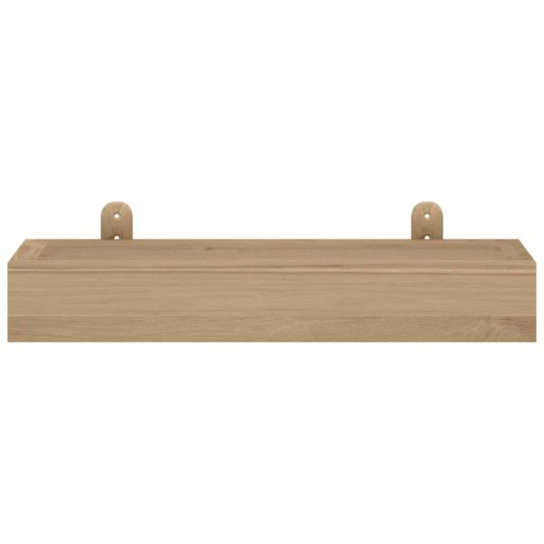 Prateleiras de parede 2 pcs 40x15x4 cm madeira de teca maciça - Image 3