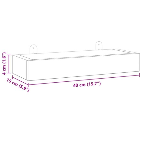 Prateleiras de parede 2 pcs 40x15x4 cm madeira de teca maciça - Image 7