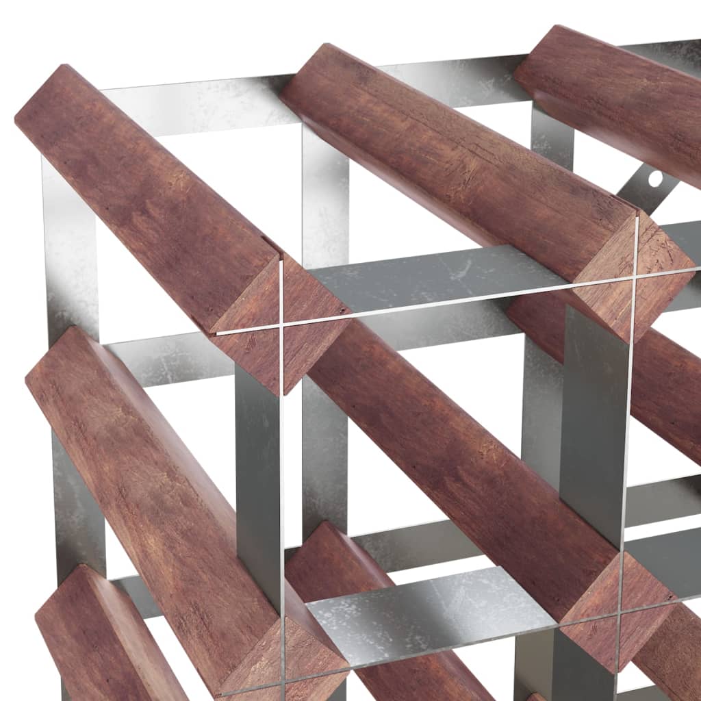 Garrafeira para 20 garrafas madeira de pinho maciça castanho - Image 6