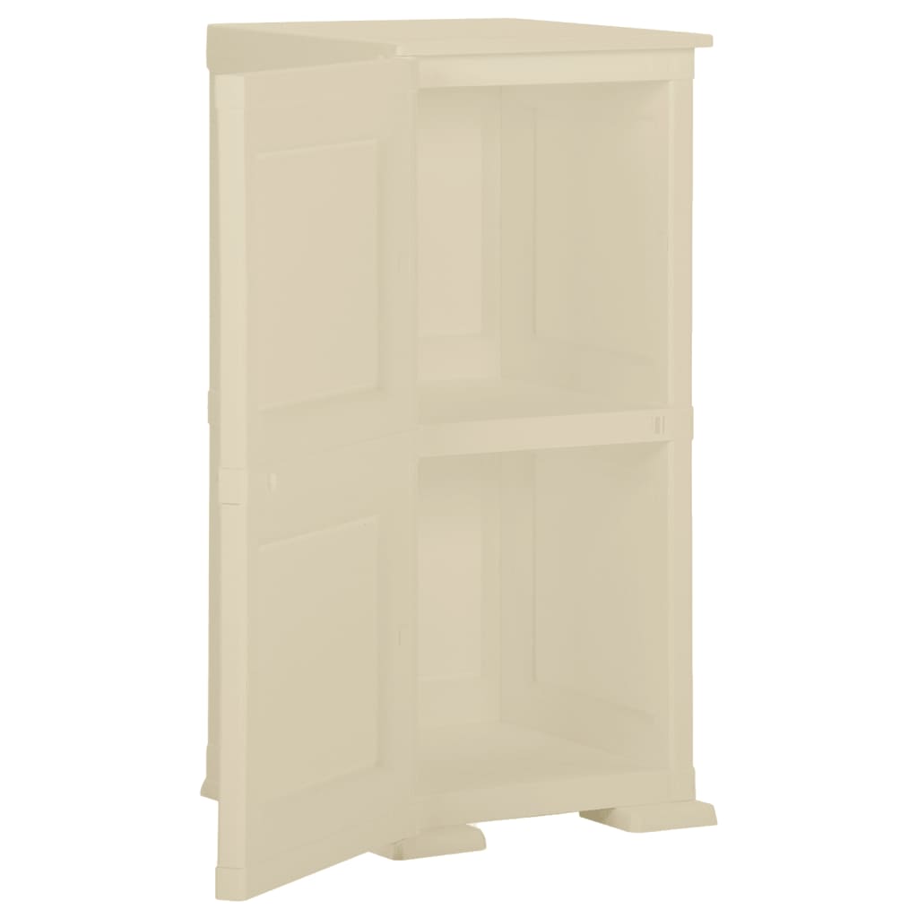 Armário de plástico 40x43x85,5 cm design de madeira branco nata - Image 5