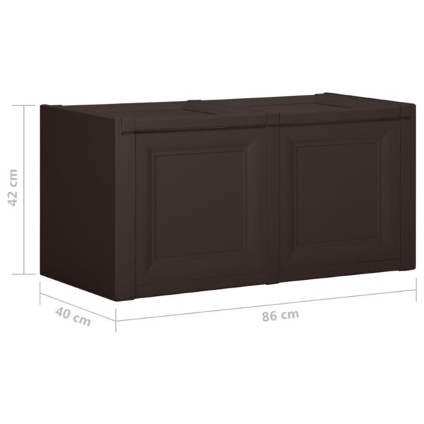 Caixa para almofadões 86x40x42 cm 85 L castanho - Image 8