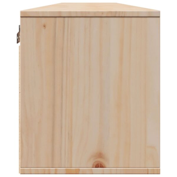 Armários de parede 2 pcs 100x30x35 cm pinho maciço cinza - Image 7