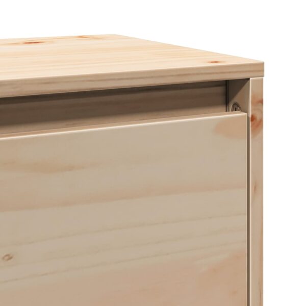 Armários de parede 2 pcs 100x30x35 cm pinho maciço cinza - Image 10