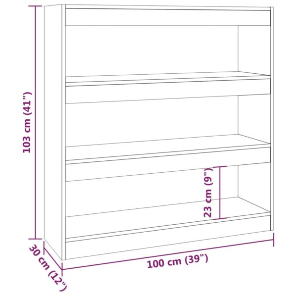 Estante/divisória 100x30x103 cm cor cinzento cimento - Image 6