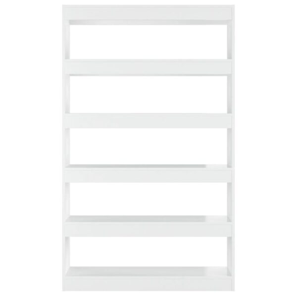 Estante/divisória 100x30x166 cm branco brilhante - Image 4