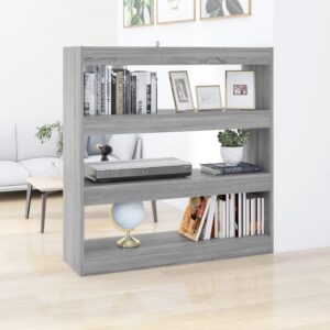Estante/divisória 100x30x103 cm cor sonoma cinza
