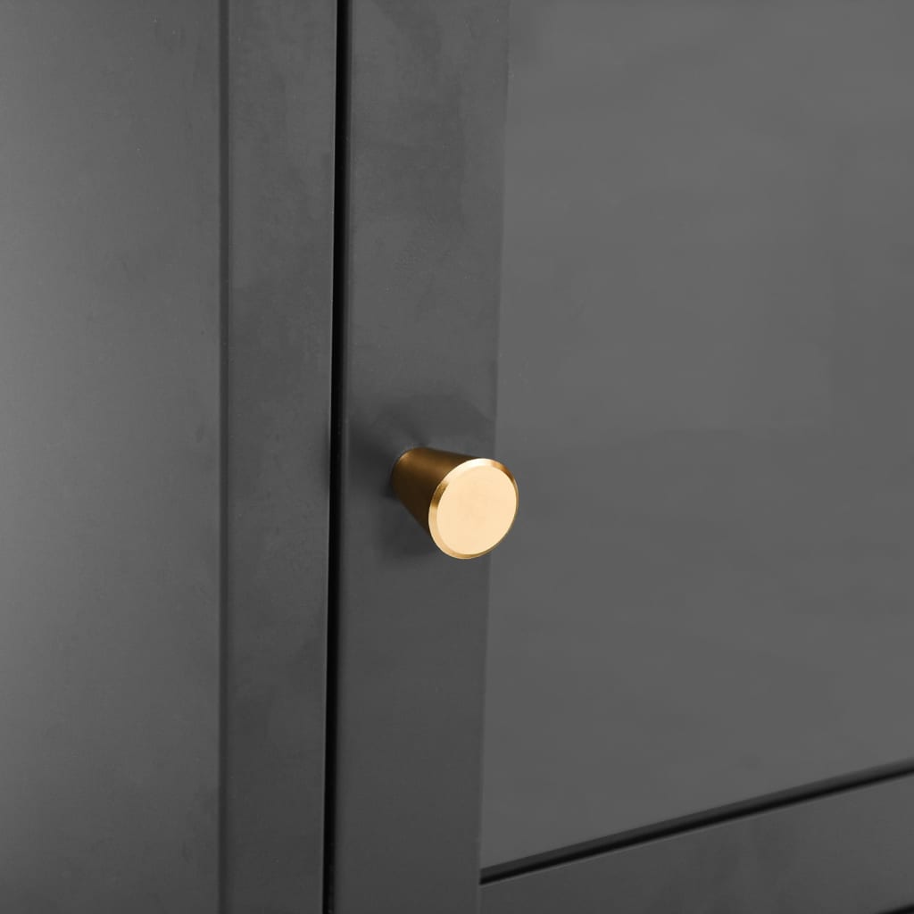 Mesas de cabeceira 2 pcs 40x30x54,5 cm vidro e aço antracite - Image 9