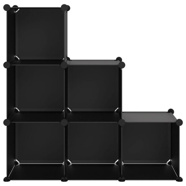 Organizador de arrumação com 6 cubos PP preto - Image 2