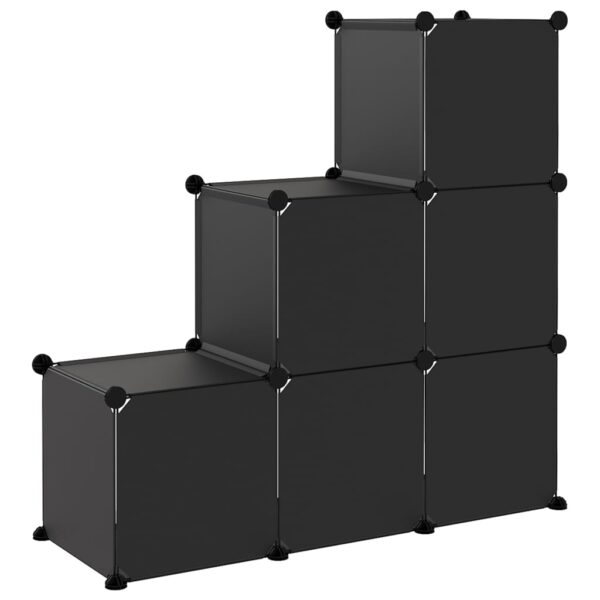 Organizador de arrumação com 6 cubos PP preto - Image 4