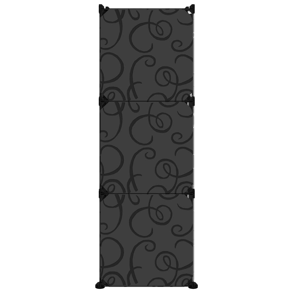 Sapateira 84,5x31x93,5 cm PP preto - Image 3