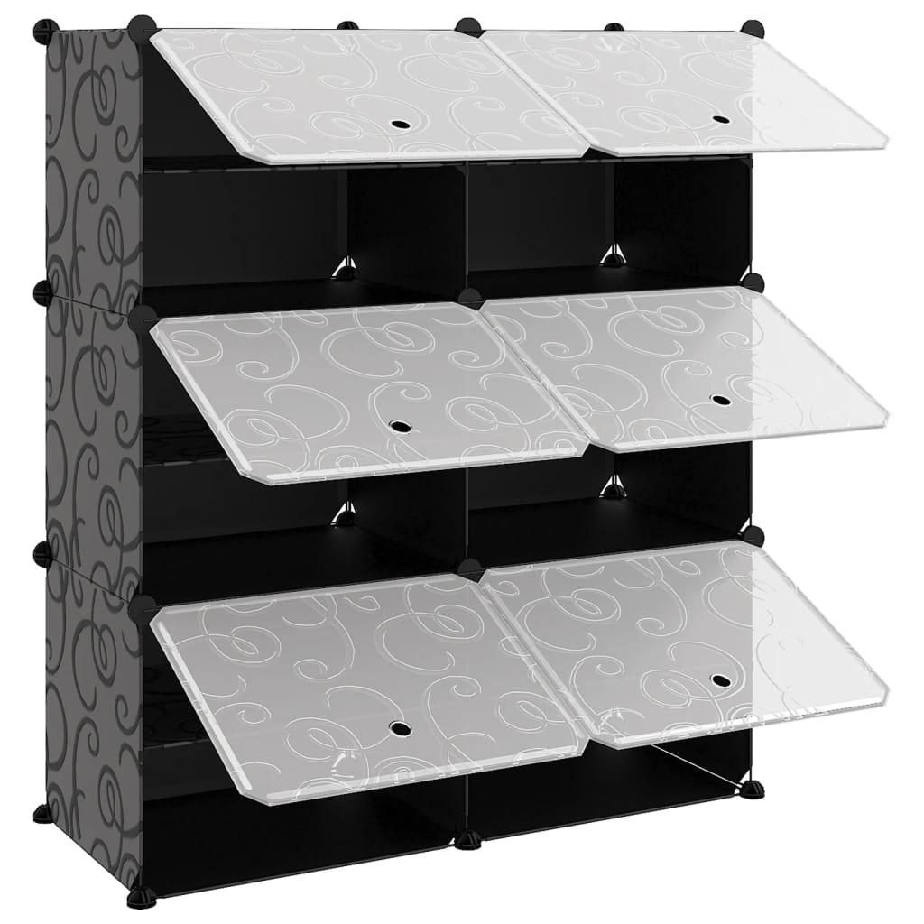 Sapateira 84,5x31x93,5 cm PP preto - Image 5