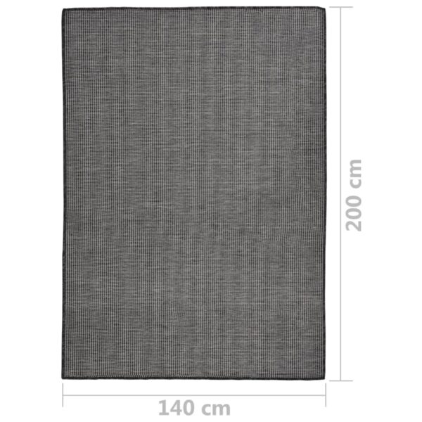 Tapete de tecido plano para exterior 140x200 cm cinzento - Image 6