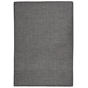 Tapete de tecido plano para exterior 160x230 cm cinzento
