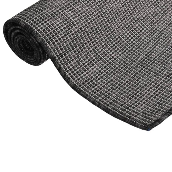 Tapete de tecido plano para exterior 160x230 cm cinzento - Image 3