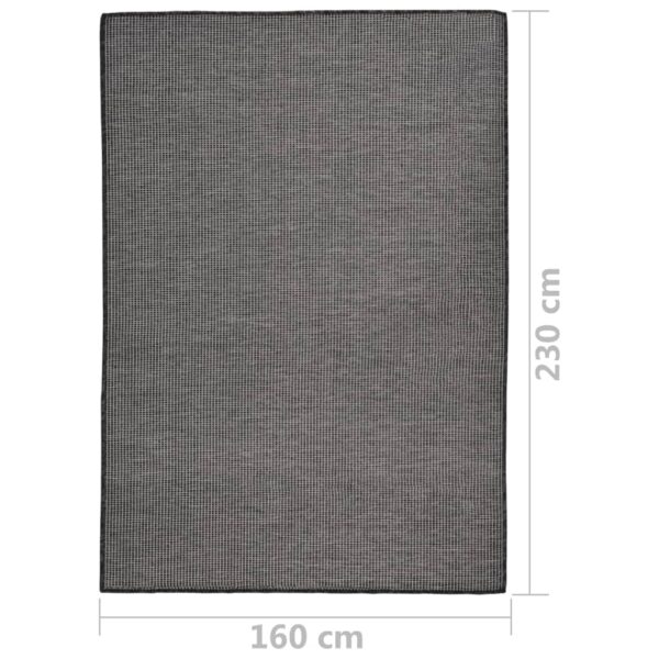 Tapete de tecido plano para exterior 160x230 cm cinzento - Image 6