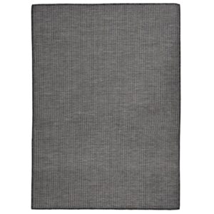 Tapete de tecido plano para exterior 200x280 cm cinzento