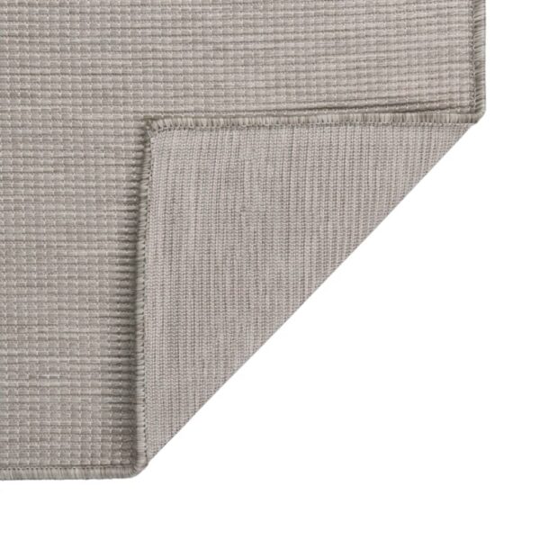 Tapete de tecido plano p/ exterior 200x280 cm cinza-acastanhado - Image 2