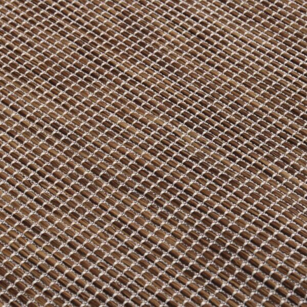 Tapete de tecido plano para exterior 160x230 cm castanho - Image 5