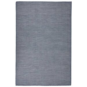 Tapete de tecido plano para exterior 120x170 cm azul