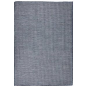Tapete de tecido plano para exterior 160x230 cm azul
