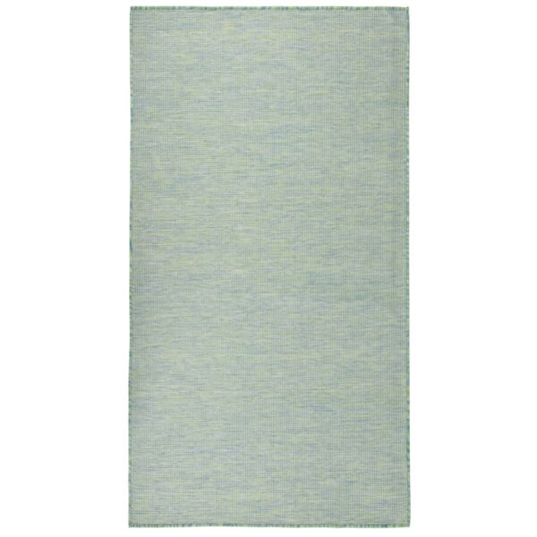 Tapete de tecido plano para exterior 80x150 cm turquesa
