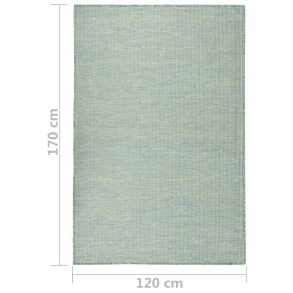 Tapete de tecido plano para exterior 120x170 cm turquesa - Image 6
