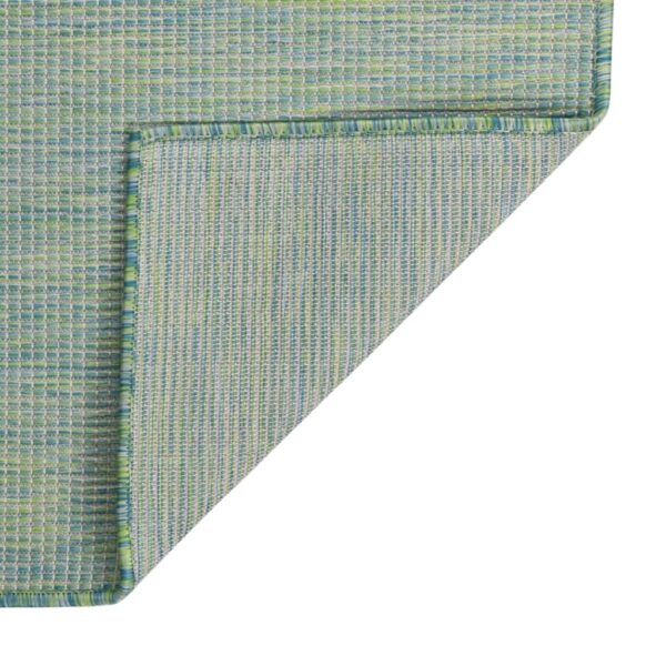 Tapete de tecido plano para exterior 140x200 cm turquesa - Image 2