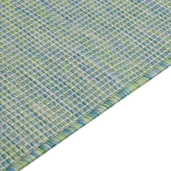 Tapete de tecido plano para exterior 140x200 cm turquesa - Image 4