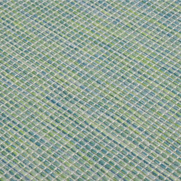 Tapete de tecido plano para exterior 140x200 cm turquesa - Image 5