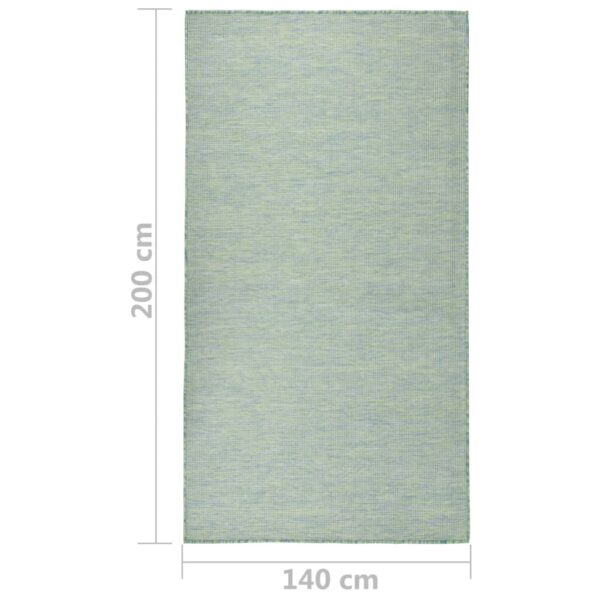 Tapete de tecido plano para exterior 140x200 cm turquesa - Image 6