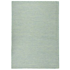Tapete de tecido plano para exterior 200x280 cm turquesa
