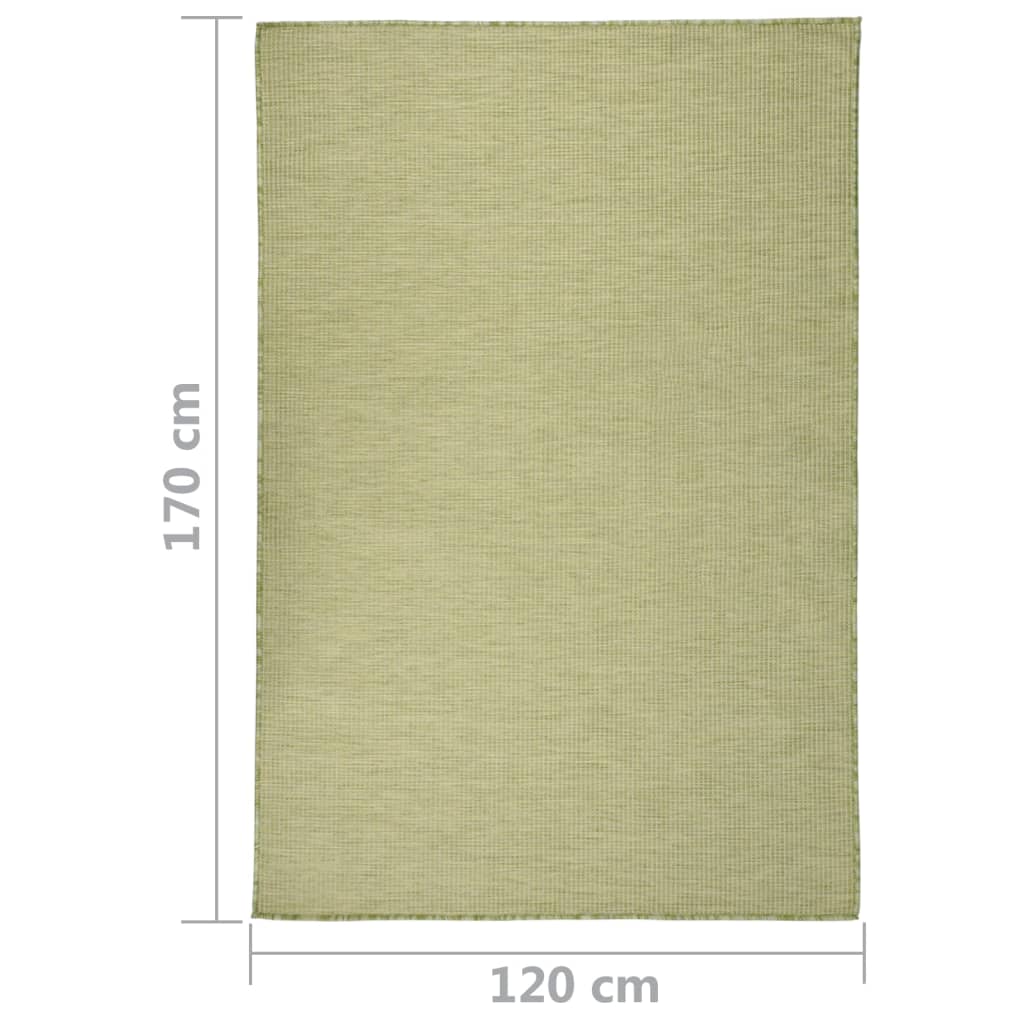 Tapete de tecido plano para exterior 120x170 cm verde - Image 6