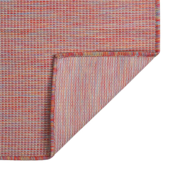 Tapete de tecido plano para exterior 120x170 cm vermelho - Image 2