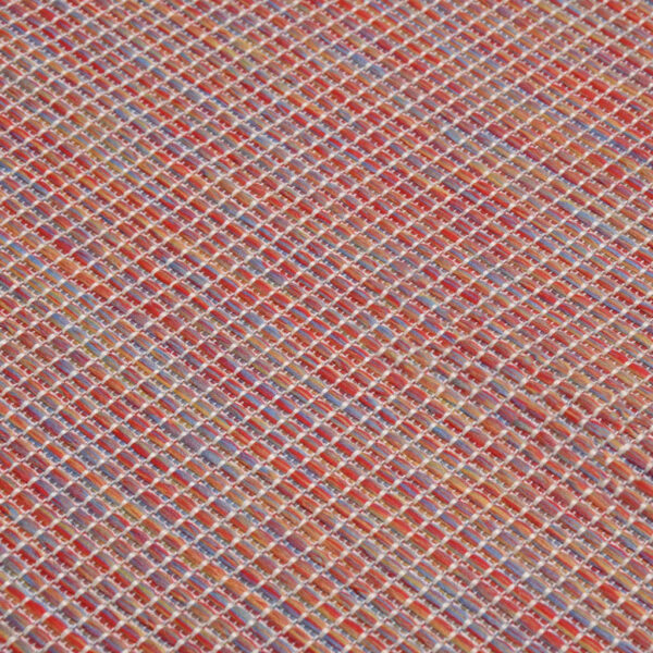 Tapete de tecido plano para exterior 120x170 cm vermelho - Image 5